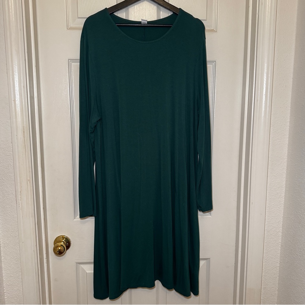 Old Navy | Women’s Deep Green Long Sleeve T-Shirt Dress Size XXL
